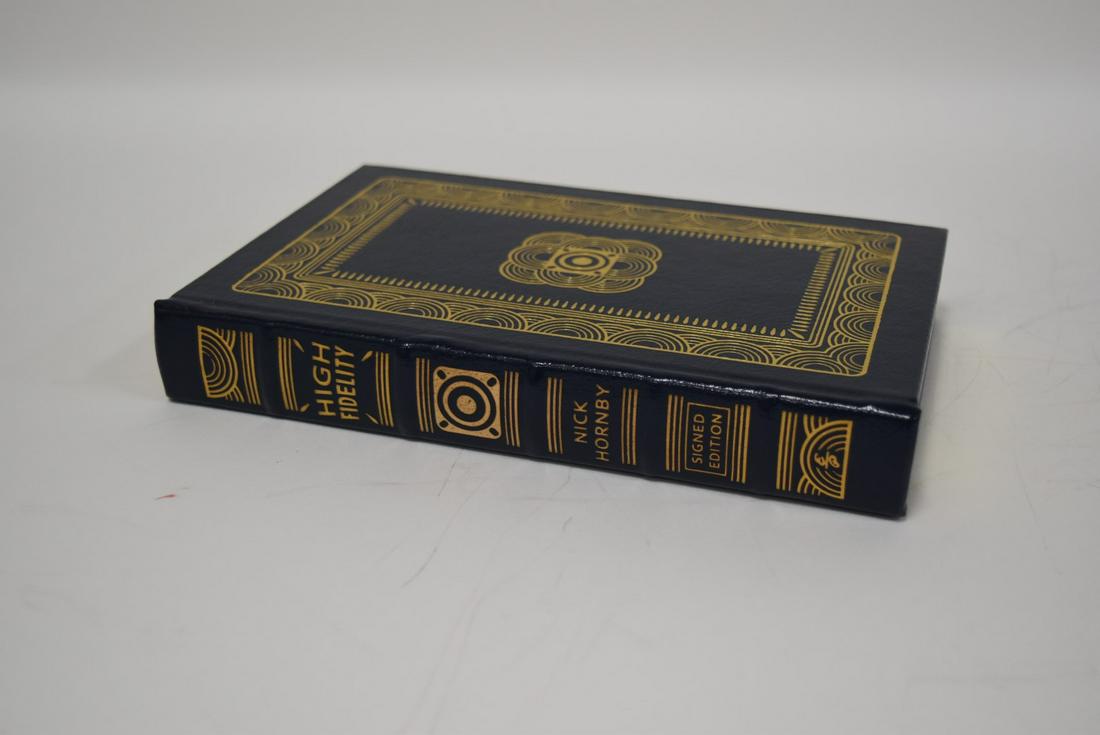 High Fidelity, Nick Hornby - Sgd. Edition; Easton Press: Blue leather bound, 2010. Most books in this collection are in Unused Condition. Some have minor flaws from sitting on book shelves that we'll show when photographing if significant enough.
