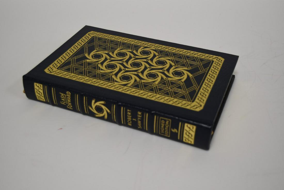 Flash Forward, Robert J. Sawyer - Sgd. Edition; Easton Press: Blue leather bound, 2010. Most books in this collection are in Unused Condition. Some have minor flaws from sitting on book shelves that we'll show when photographing if significant enough.