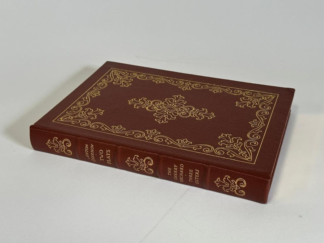 Two Plays, Anton Chekhov; Easton Press: Brown leather bound, 1977. Most books in this collection are in Unused Condition. Some have minor flaws from sitting on book shelves that we'll show when photographing if significant enough.