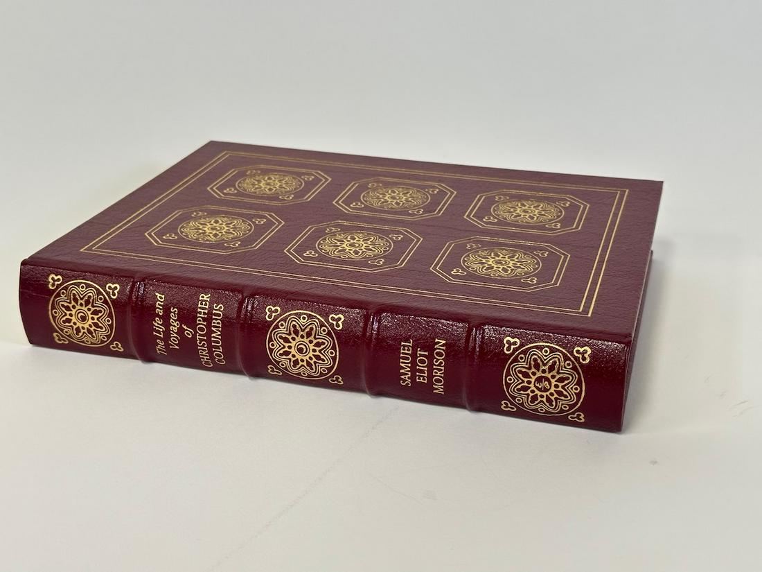 The Life and Voyages of Christopher Columbus, Samuel Eliot Morison; Easton Press: Maroon leather bound, 2006. Most books in this collection are in Unused Condition. Some have minor flaws from sitting on book shelves that we'll show when photographing if significant enough.