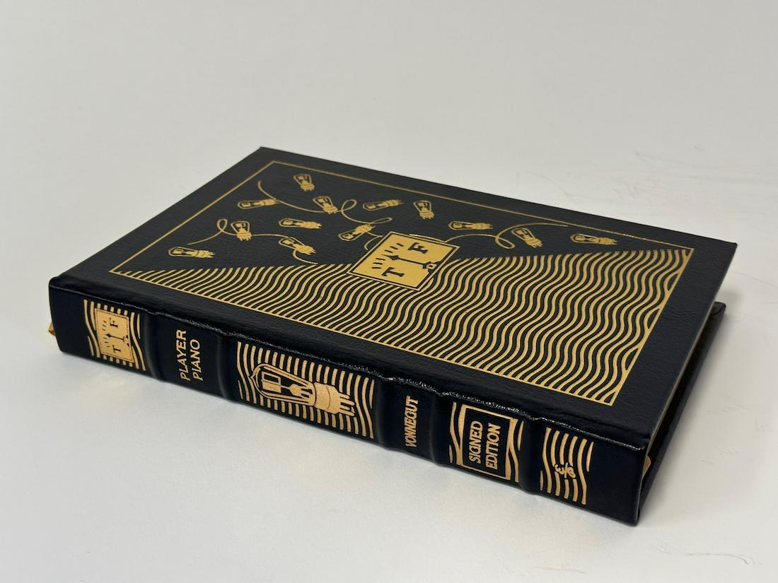 Player Piano, Vonnegut - Sgd. Edition; Easton Press: Green leather bound, 2006. Most books in this collection are in Unused Condition. Some have minor flaws from sitting on book shelves that we'll show when photographing if significant enough.
