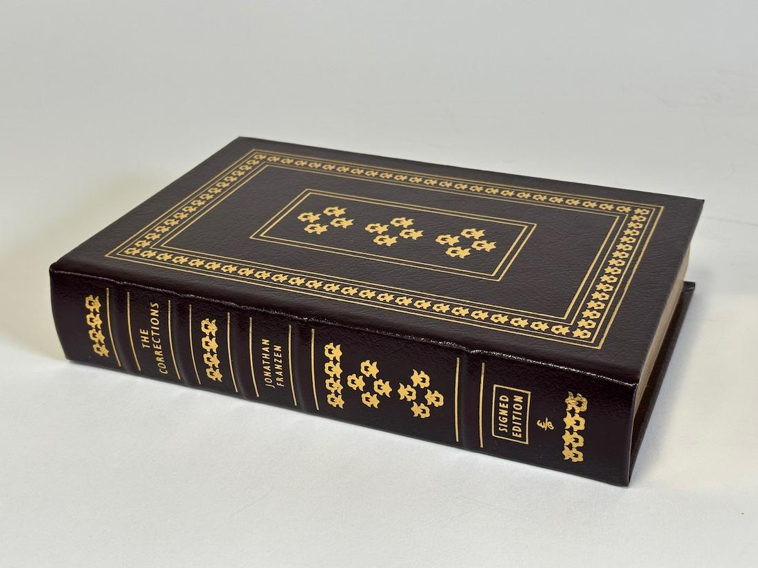 The Corrections, Jonathan Franzen - Sgd. Edition; Easton Press: Blue leather bound, 2007. Most books in this collection are in Unused Condition. Some have minor flaws from sitting on book shelves that we'll show when photographing if significant enough.