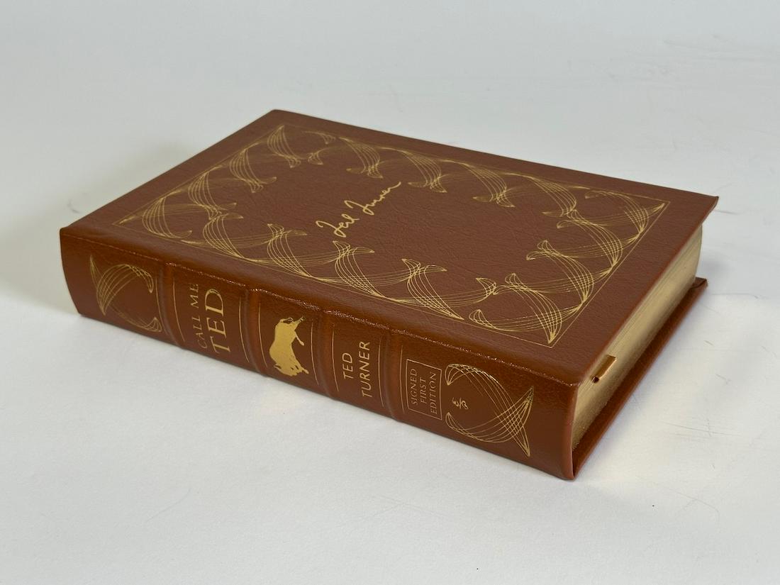 Call Me Ted, Ted Turner - Sgd. First Edition; Easton Press: Tan leather bound, 2008. Most books in this collection are in Unused Condition. Some have minor flaws from sitting on book shelves that we'll show when photographing if significant enough.