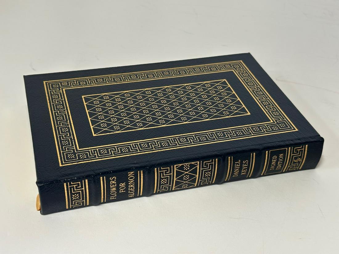 Flowers for Algernon, Daniel Keyes - Sgd. Edition; Easton Press: Black leather bound, 2003. Most books in this collection are in Unused Condition. Some have minor flaws from sitting on book shelves that we'll show when photographing if significant enough.