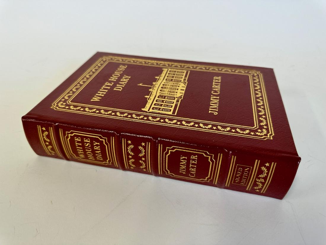 White House Diary, Jimmy Carter - Sgd. Edition; Easton Press: Red leather bound. Most books in this collection are in Unused Condition. Some have minor flaws from sitting on book shelves that we'll show when photographing if significant enough.