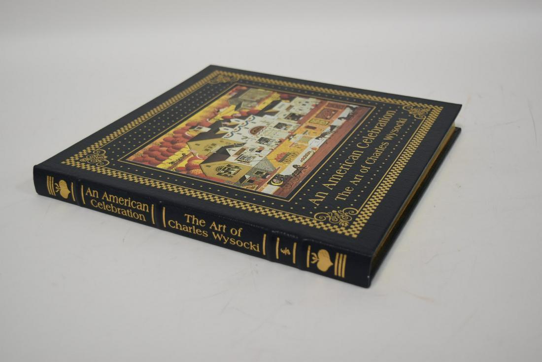 An American Celebration, The Art of Charles Wysocki; Easton Press: Blue leather bound, 1985. Most books in this collection are in Unused Condition. Some have minor flaws from sitting on book shelves that we'll show when photographing if significant enough.