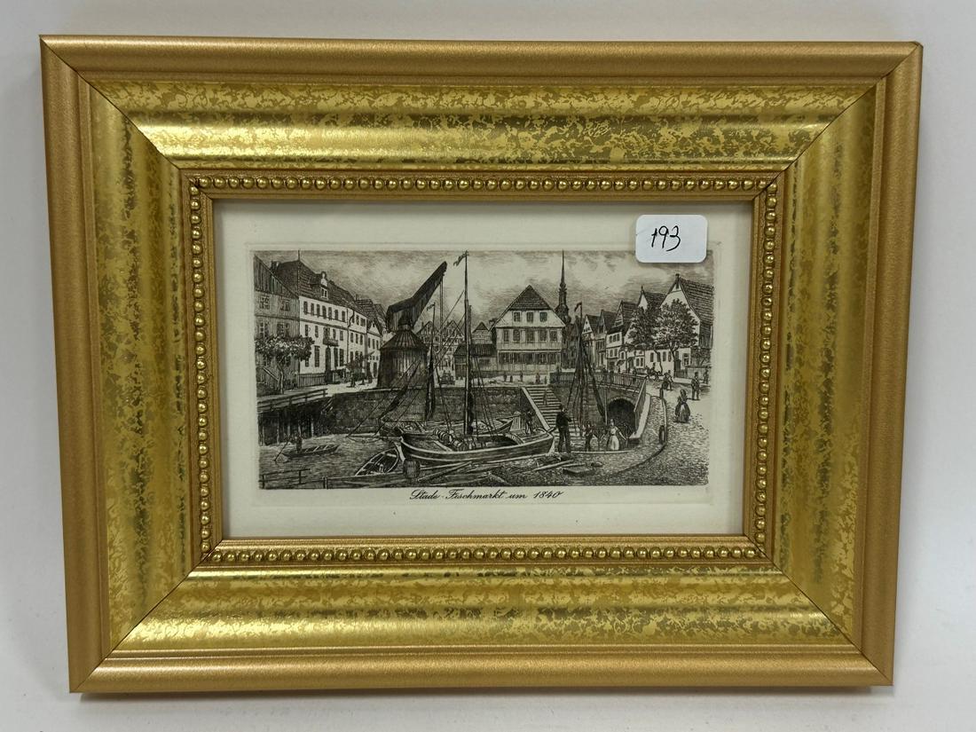 Etching STADE-FISCHMARKT UM 1840 (1 of 3)