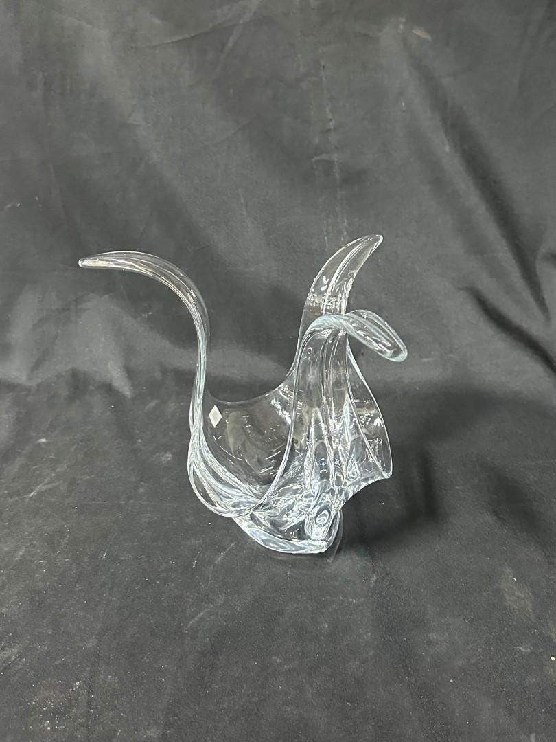 Trefoil Paperweight Vase in the Manner of Steuben: 9 1/2"H