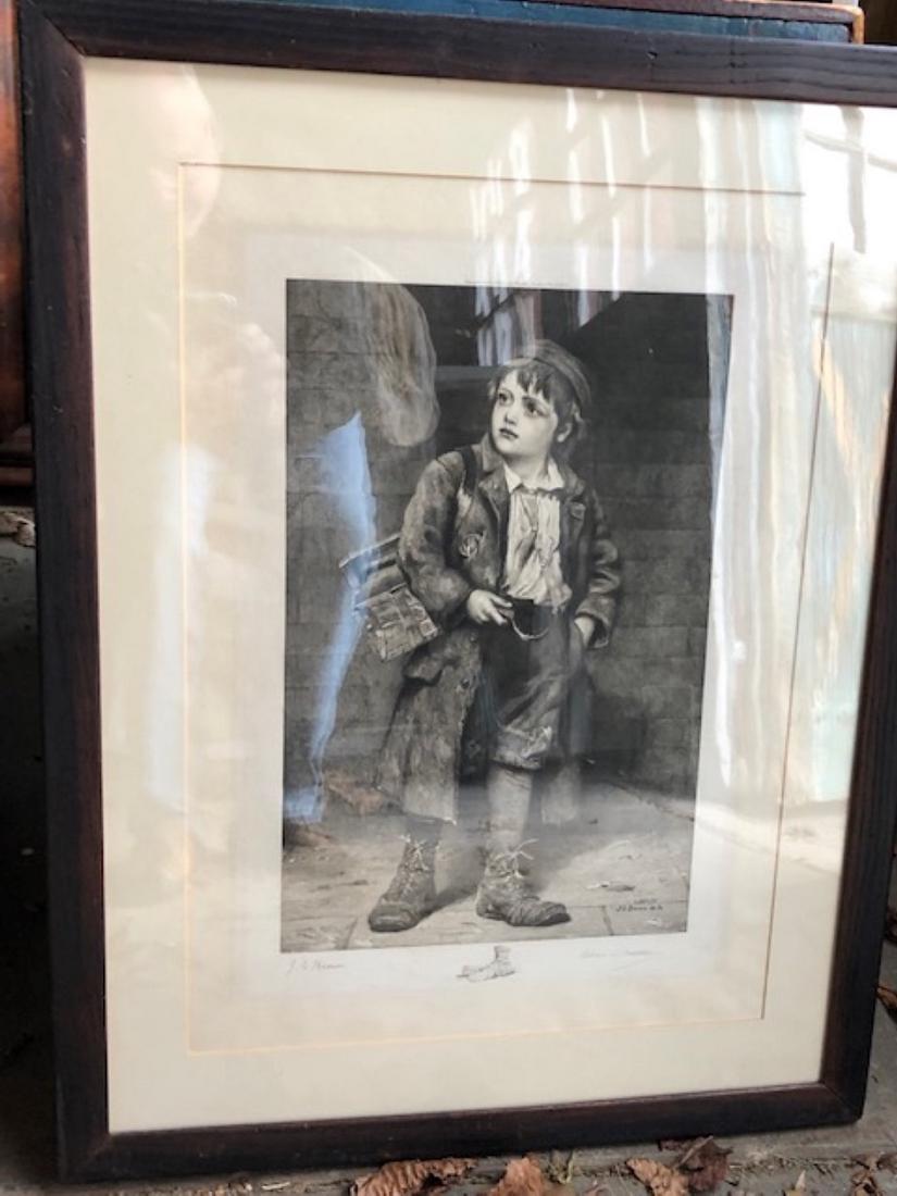 J. G. Brown Lithograph, Street Boy (1 of 1)