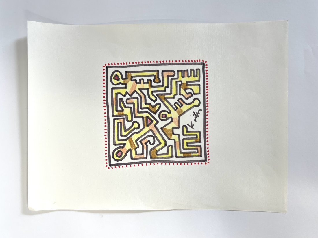 Keith Haring Drawing, Signed (1 of 2)