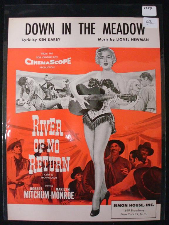 MARILYN MONROE SHEET MUSIC: River of No Return (Down In the Meadow) 1954