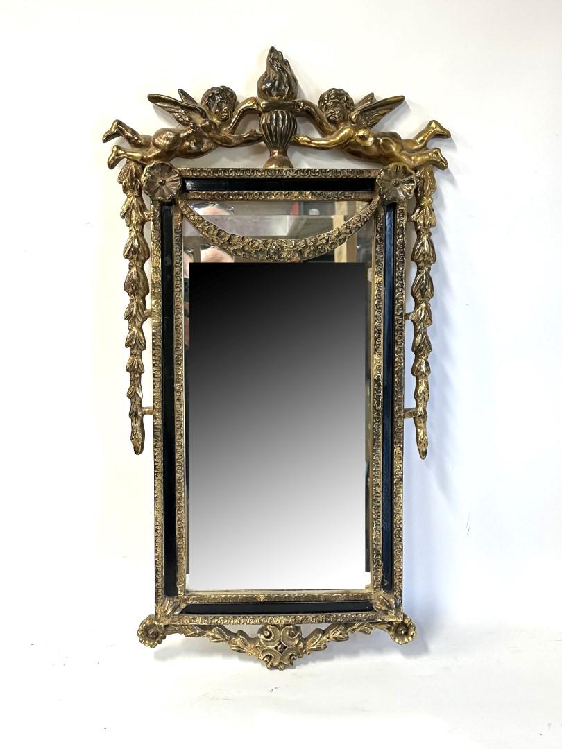 French Ornate Gilt Carved and Ebonized Mirror (1 of 4)
