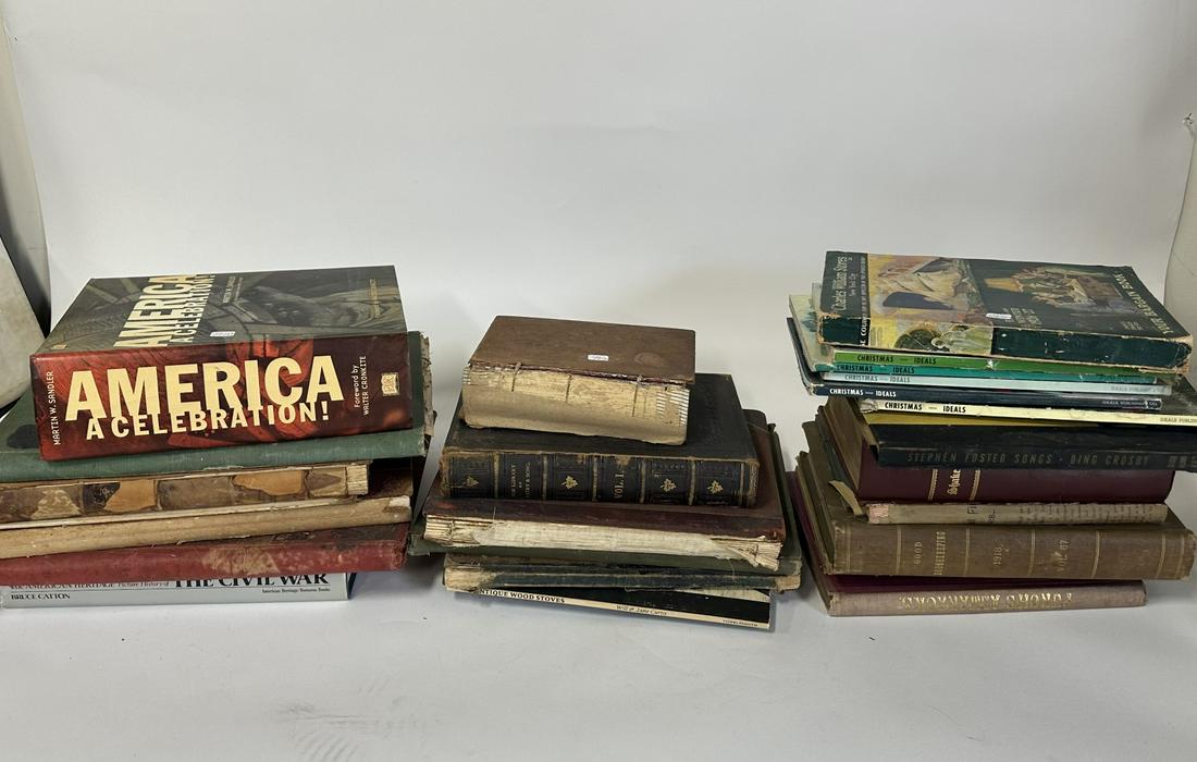 Large Lot of Miscellaneous Antique Books (1 of 4)