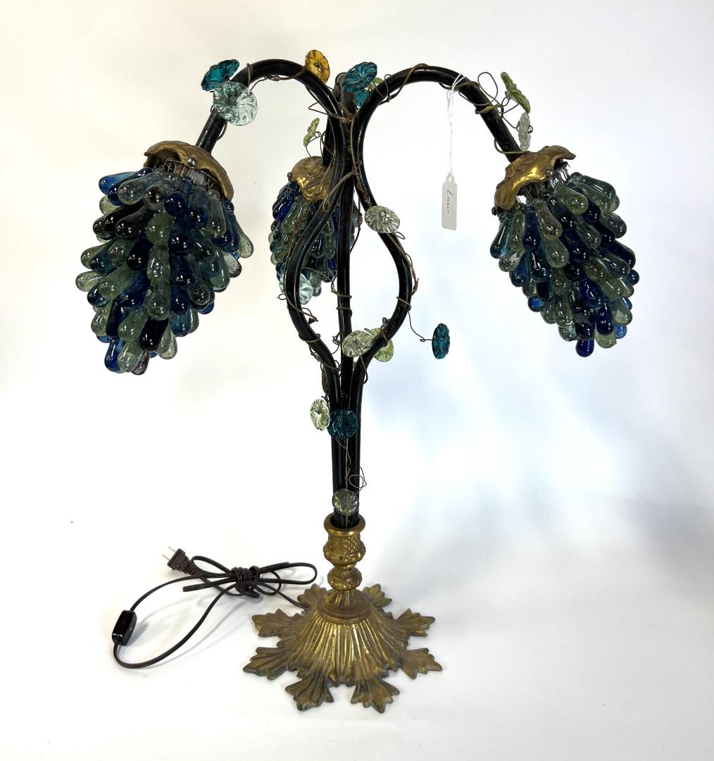 Antique Table Lamp. Clusters of Grapes (1 of 3)