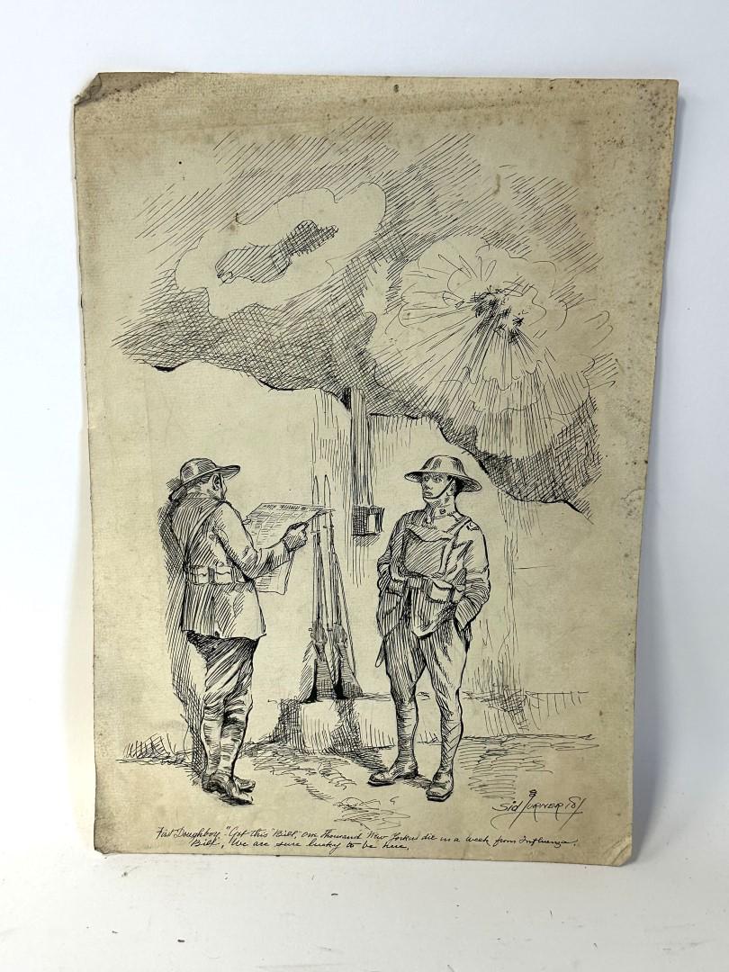 Sid Turner; American Pen and Ink Illustration Signed (1 of 5)