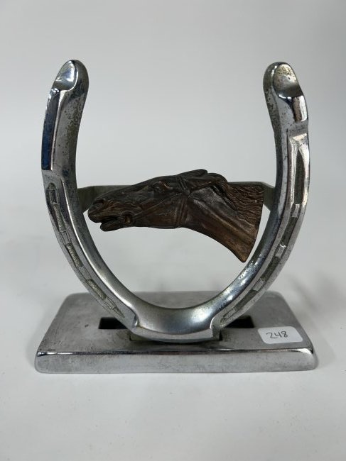 H. Bauermann Bronze & Chrome Horse Shoe (1 of 1)
