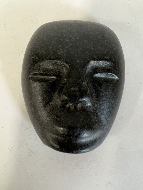 Olmec Ancient Basalt Mask Mexico (1 of 2)