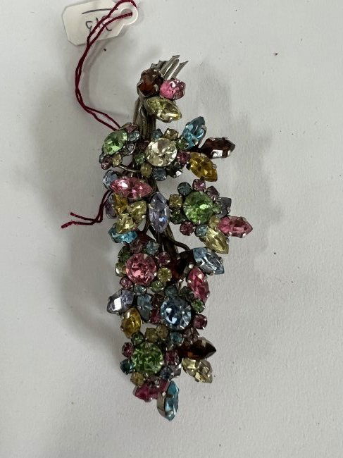 Vintage Oversized Multi Colored Rhinestone Brooch (1 of 2)