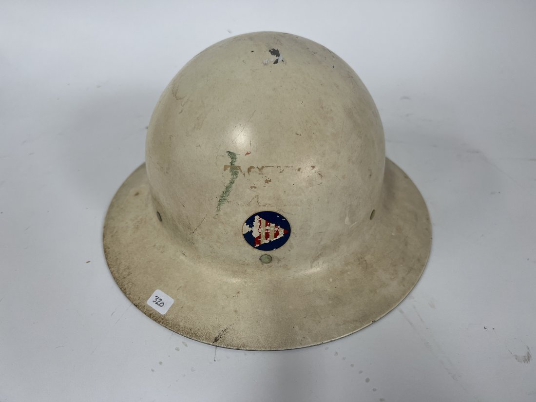White Military Defense Helmet: As pictured
