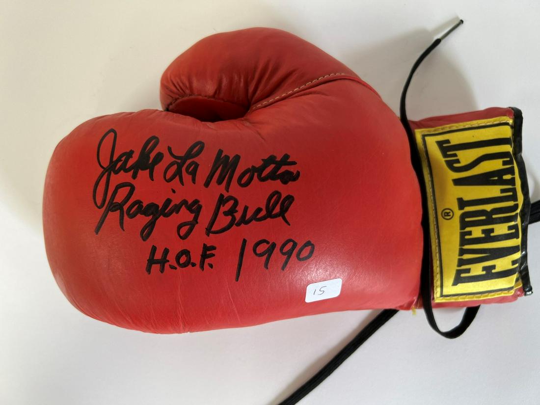 Signed Jake LaMotta Raging Bull Boxing Glove (1 of 1)