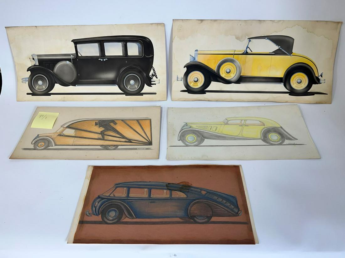 Car Concept Original Drawings Signed & Dated (7) (1 of 3)