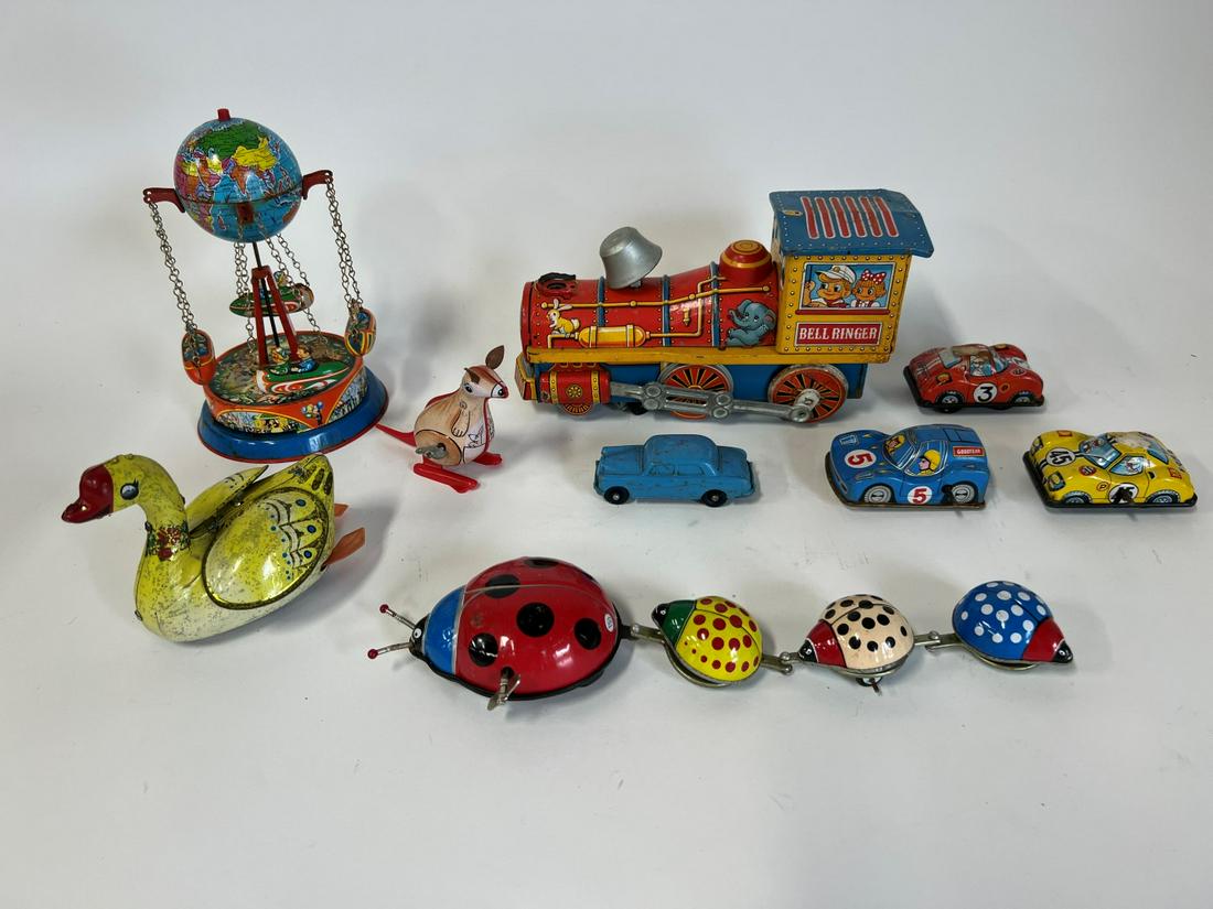 Spinning Rocket Ship Tin Toy & Others (1 of 3)