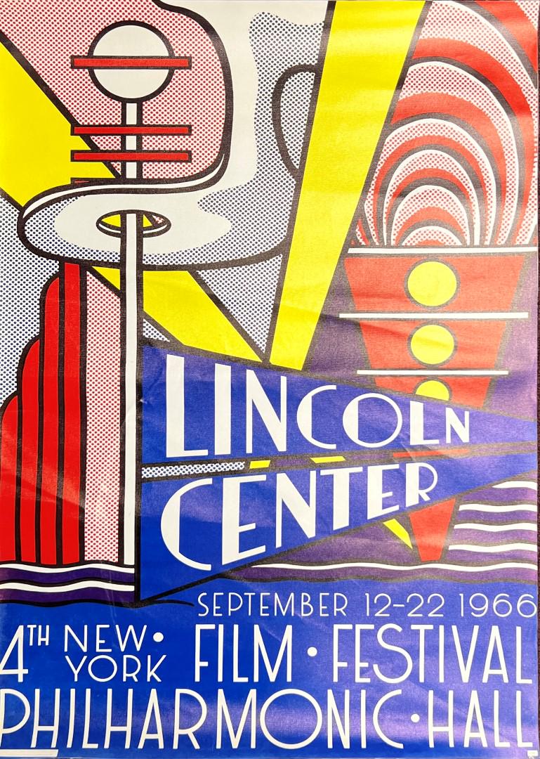 Lincoln Center 1966 Poster: Sept 12-22 1966 4th New York Film Festival Philharmonic Hall 27 1/2" x 19 5/6"