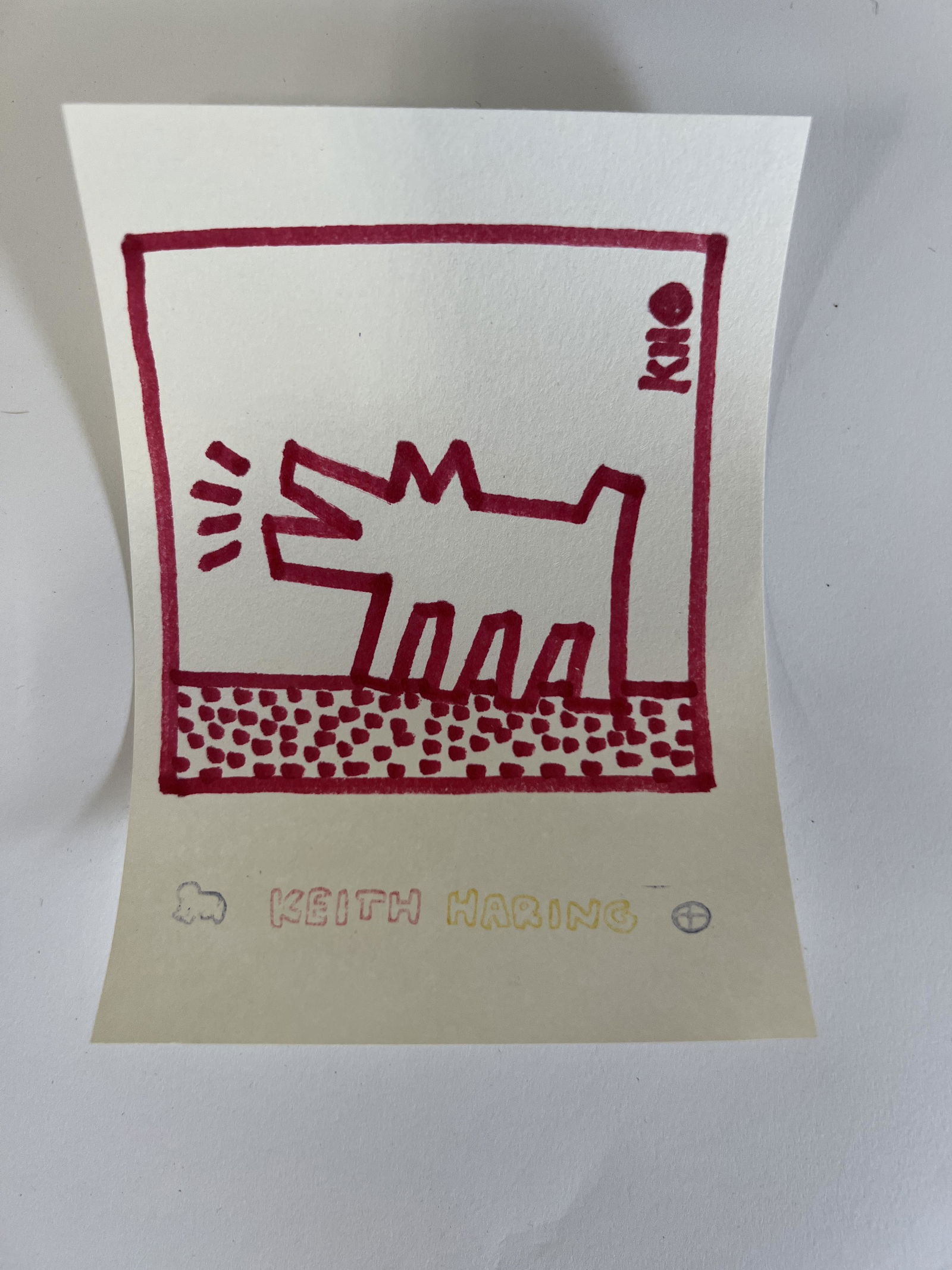 Keith Haring Drawing Signed (1 of 3)