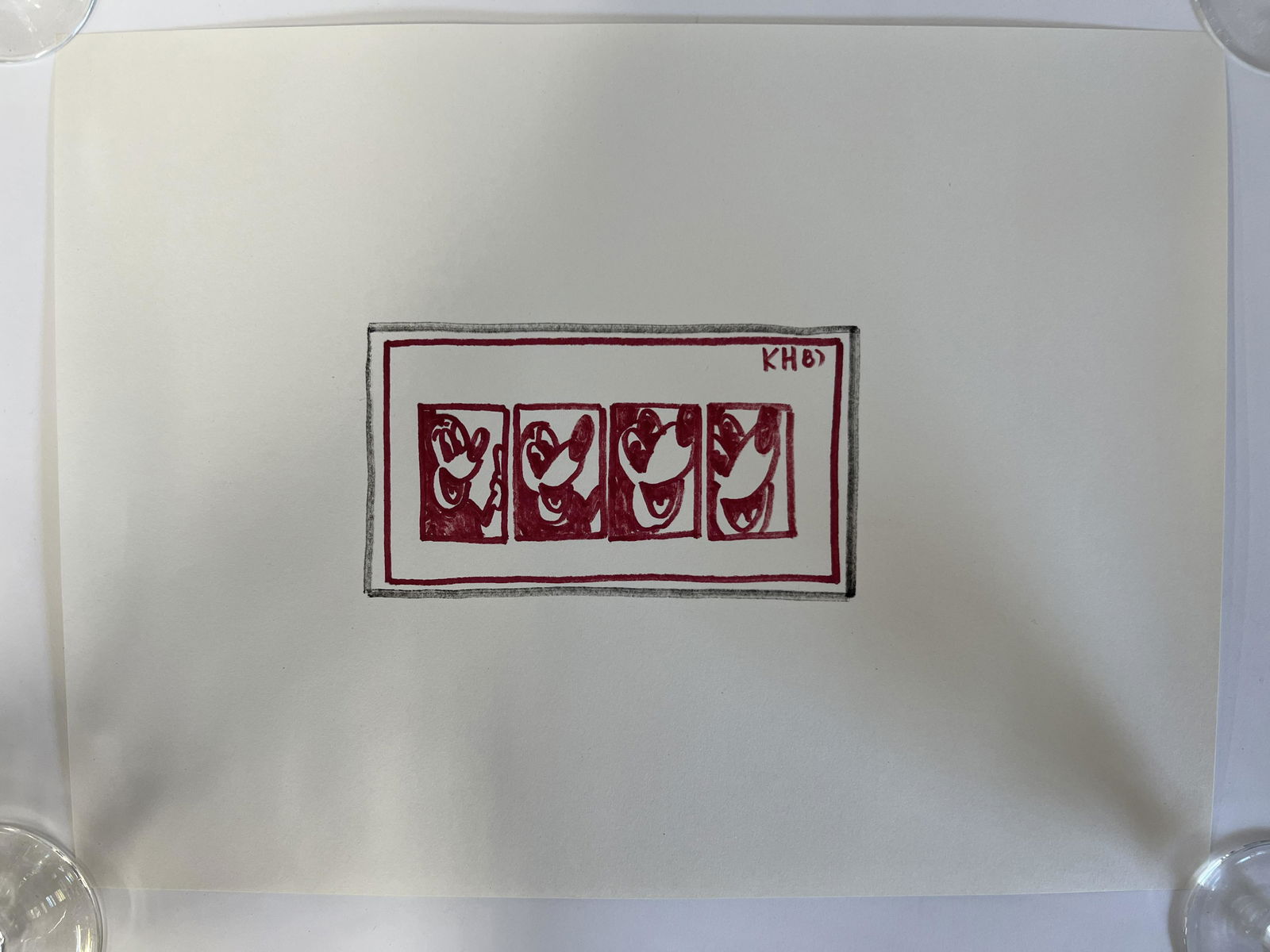 Keith Haring Drawing Signed (1 of 3)