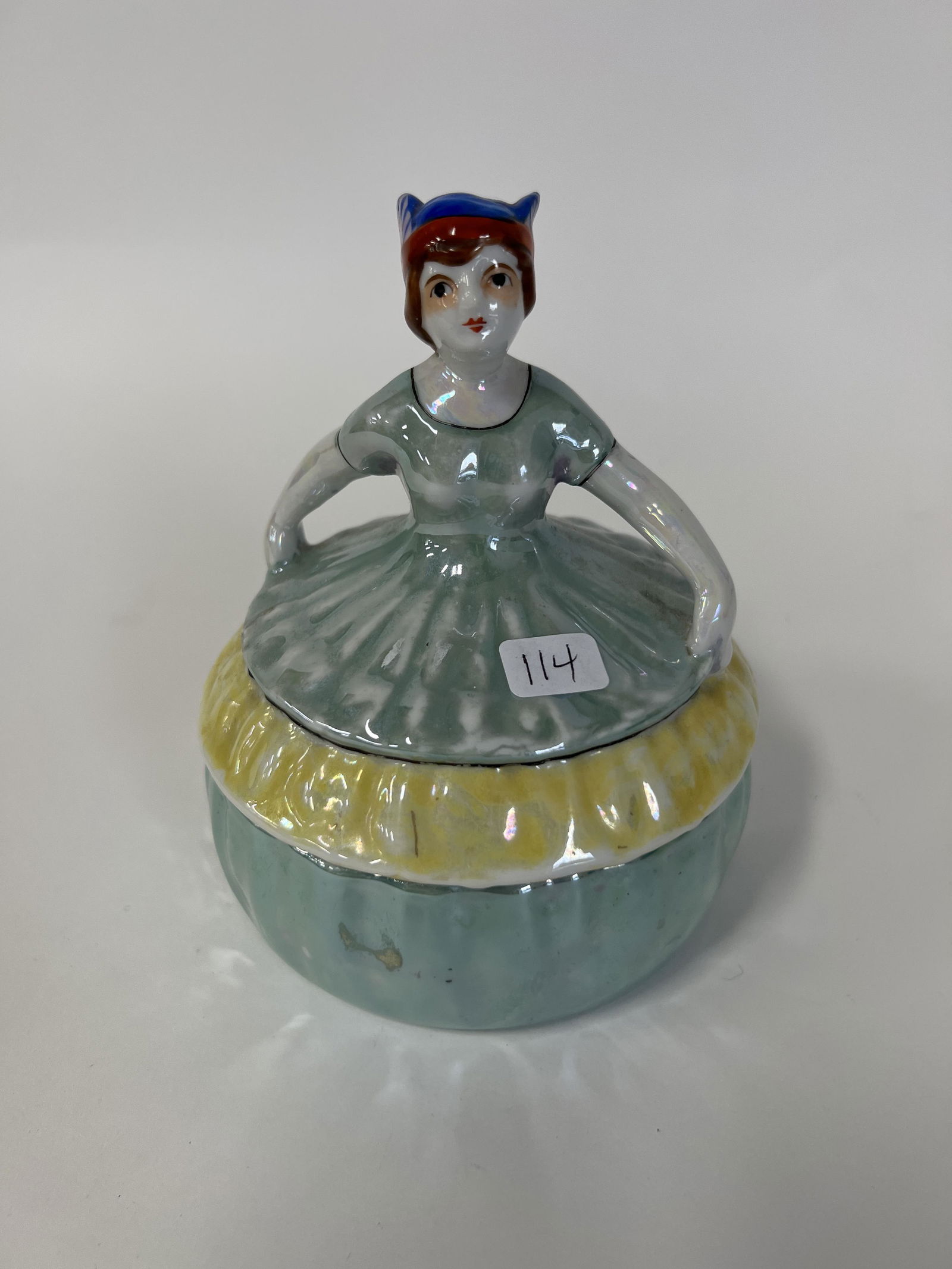 Art Deco Dressing Table Box, A Full Skirted Lady (1 of 2)