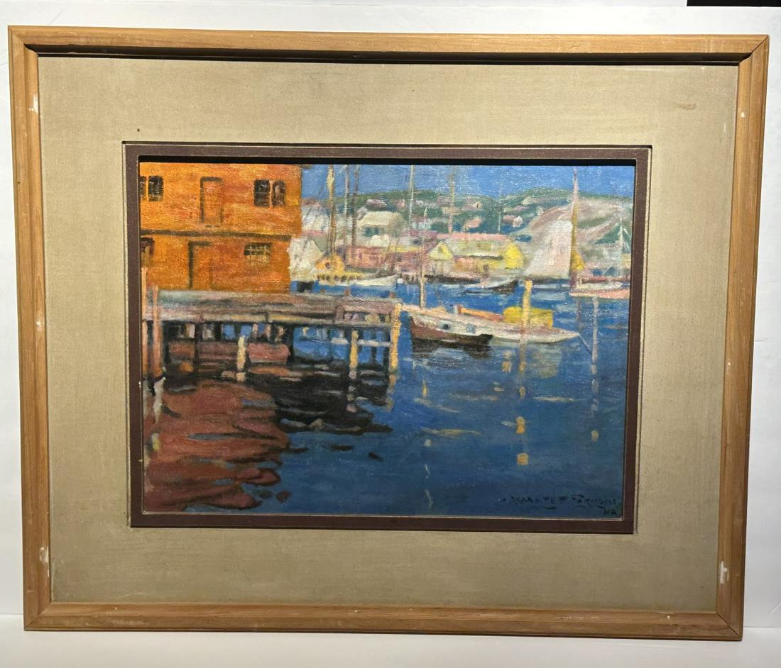 Walter Farndon; American Oil Gloucester Harbor Signed (1 of 6)