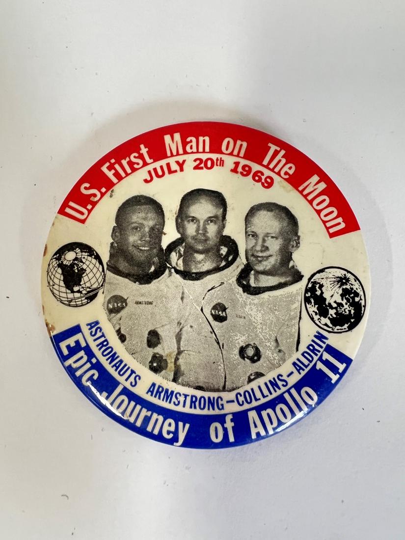 First Man on the Moon button 1979 (1 of 1)