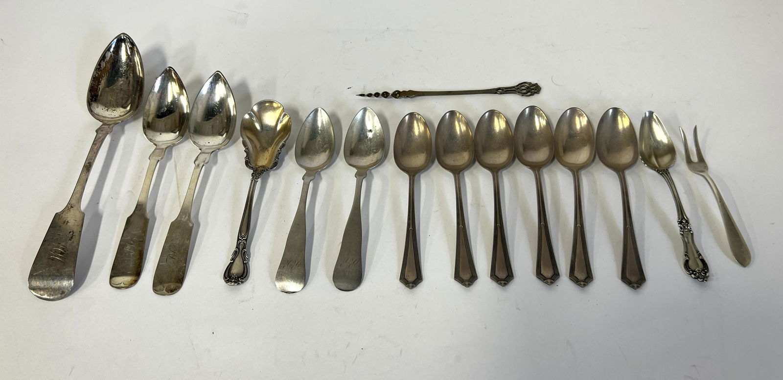 Lot of Misc. Sterling Silver & Coin Silver Flatware (15) (1 of 3)