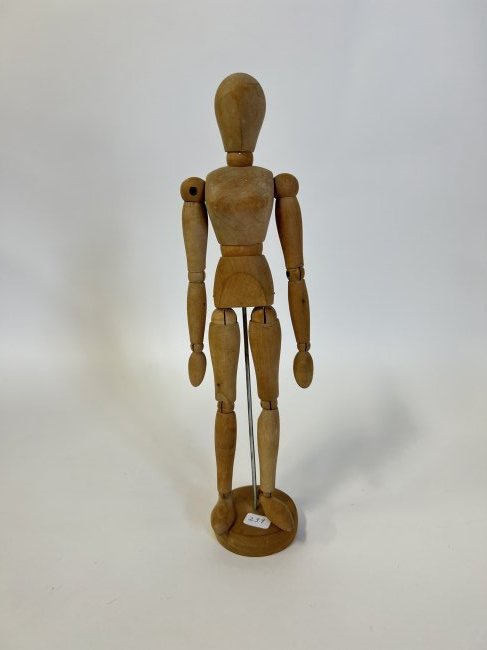 Antique Articulated Wooden Mannequin Figure . (1 of 2)