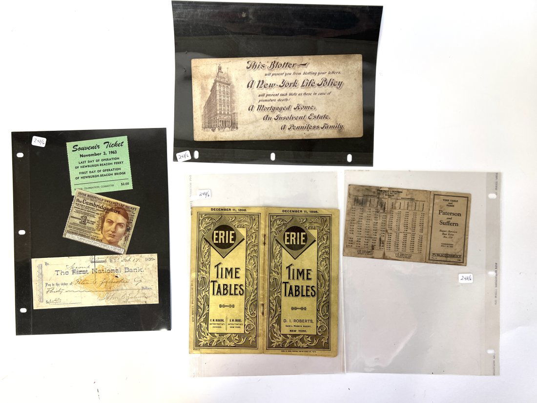 Erie Time Tables 1898 & Other Early Ephemera (1 of 5)