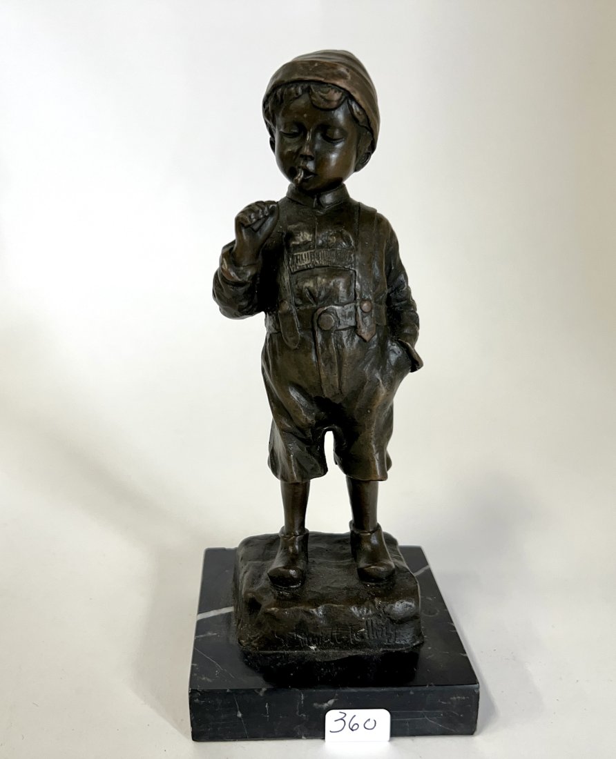 Schmidt-Felling Bronze of a Young Boy Signed (1 of 3)