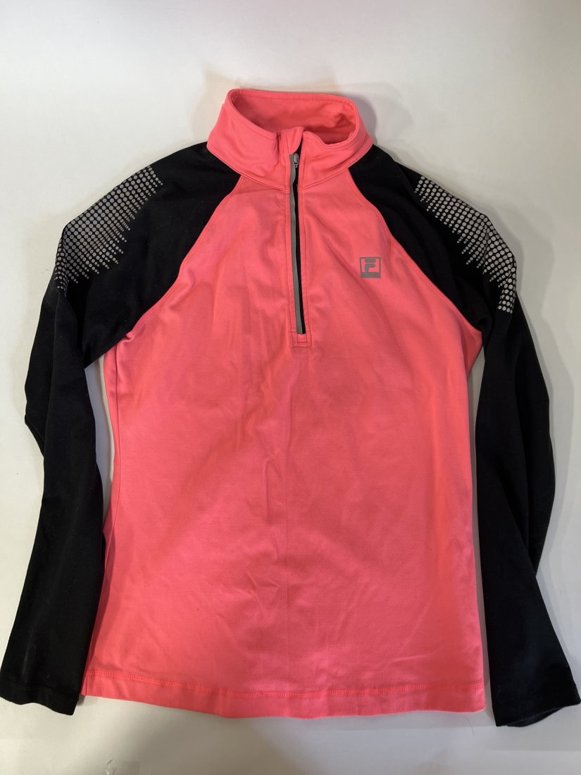 Collector's lot of Designer Sweaters and Jackets (4): Joan Vass NY Sweater (Small); Fila Sweater (small); Guess Jacket (small); Under Armour Windbreaker (small).