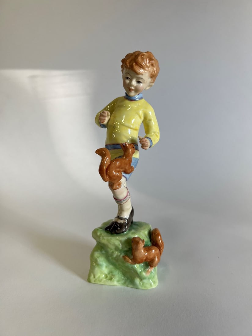 Royal Worcester Figure of a Boy w/Squirrels (1 of 3)