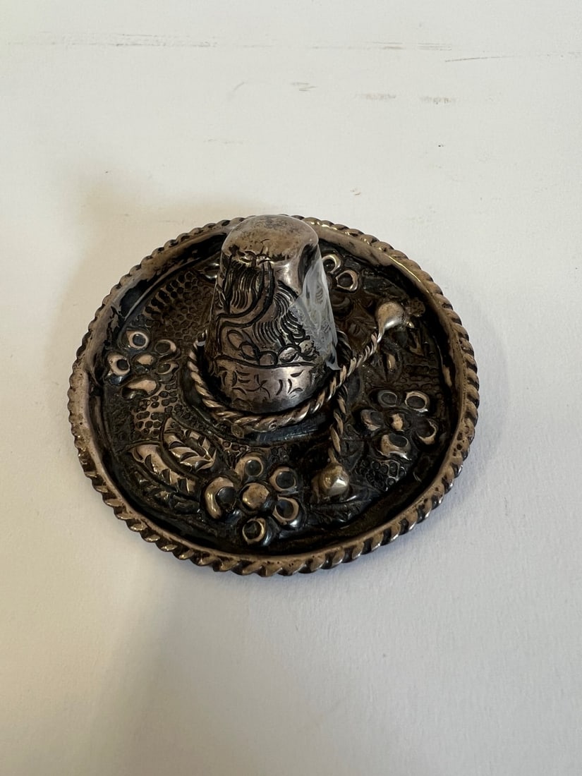Sterling Silver Mexican Sombrero Hat (1 of 3)