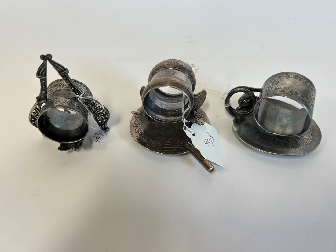 American Victorian Figural Napkin Rings (3) (1 of 4)