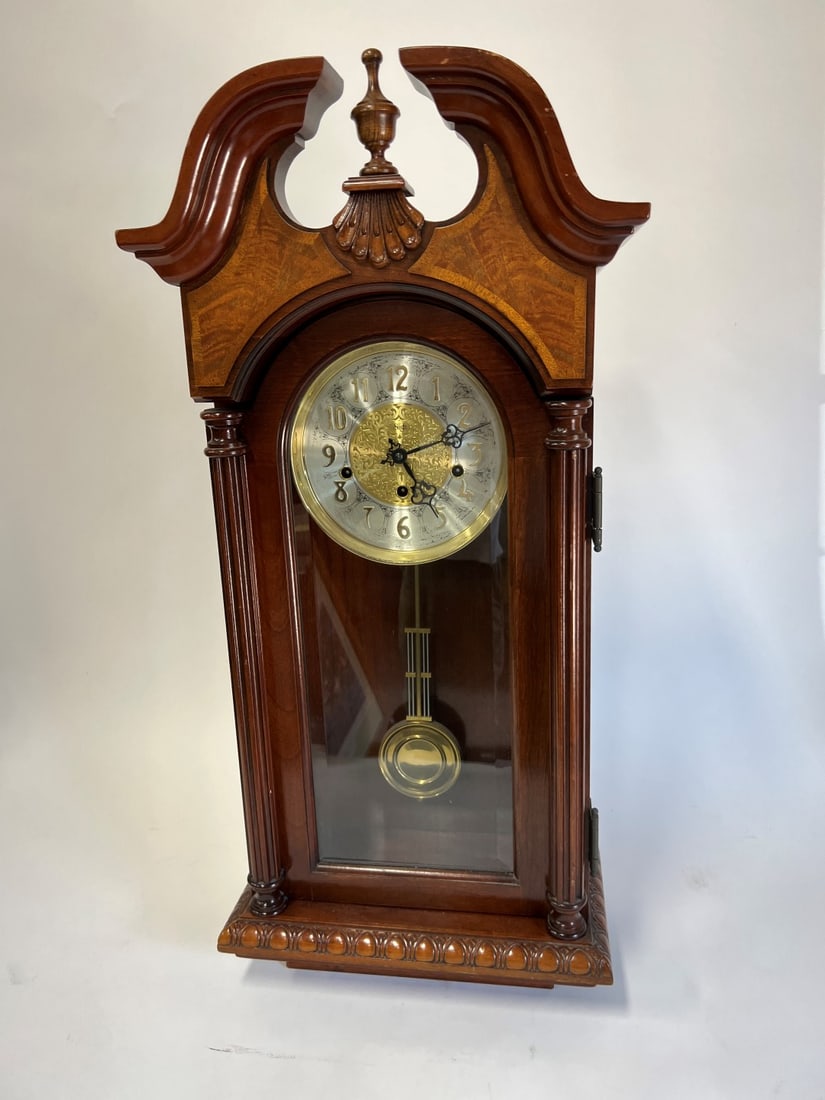 Antique Wall Clock Sligh: 30 1/2"H. 14 1/2"W