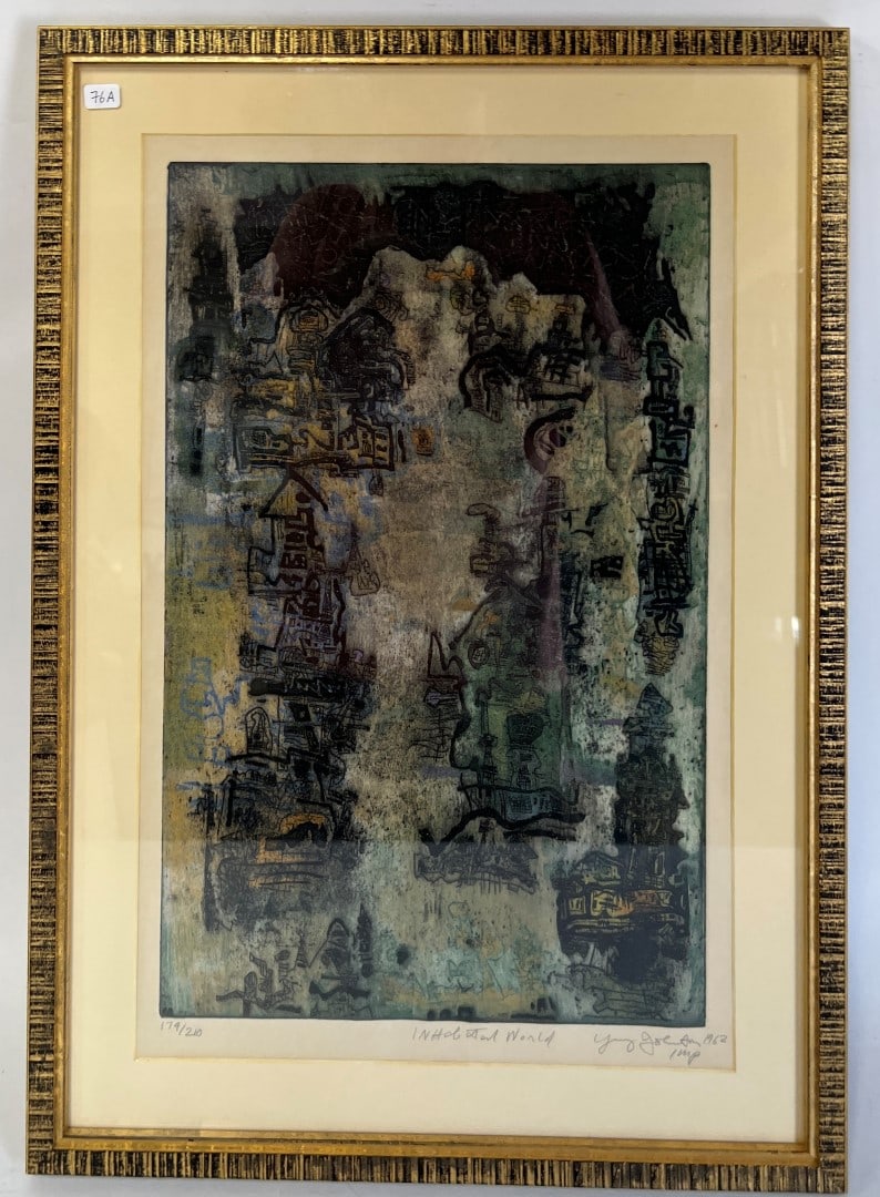 Abstract Ltd. Ed. Hand Colored Etching (1 of 5)