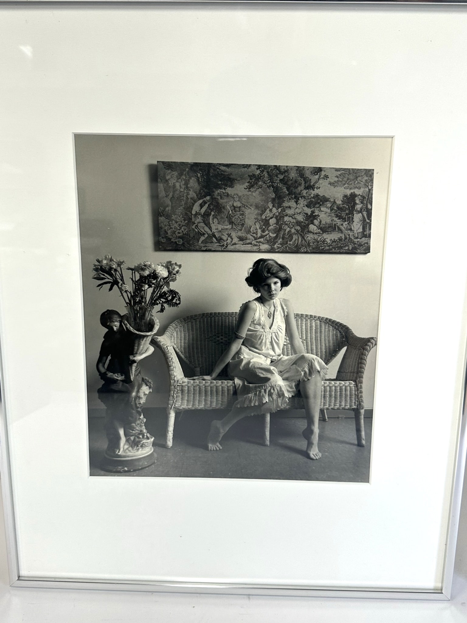 Harriet Tannin; Two(2) 20thC. Modernist Photographs: Two(2) framed 11 x 14 black & white photographs. Modeling Subjects; 20.25in. X 16.25in.(framed)
