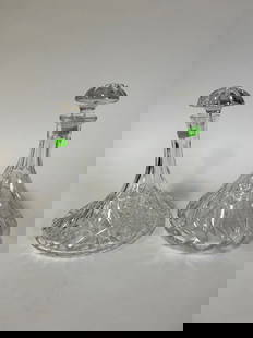 Crystal Decanters (2) inc. Waterford & Baccarat: 10"H