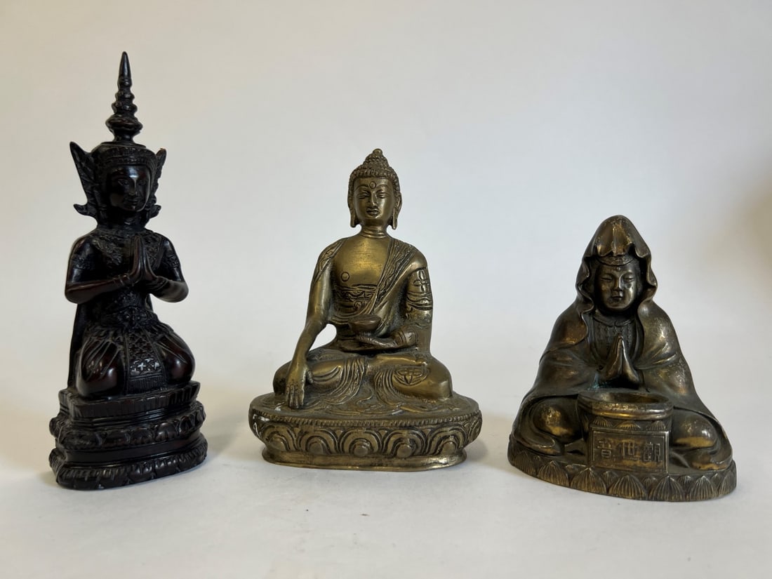 Collector or Dealers's Lot. Antique Seated Buddhas (3) (1 of 4)