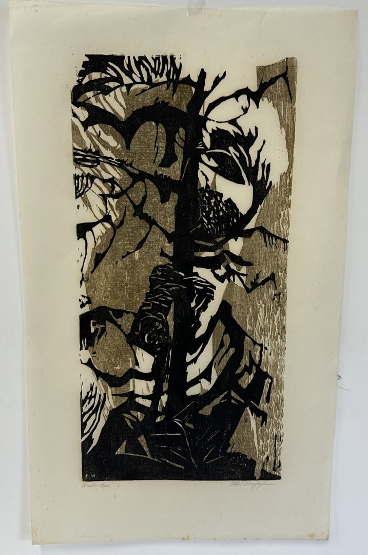 Ethel Magafan; 20thC. Modernist Woodcut Signed (1 of 4)