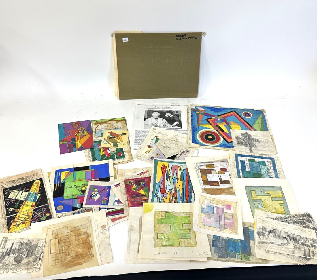 Harriet Tannin; 20thC. Modernist Portfolio of Works on Paper (1 of 6)
