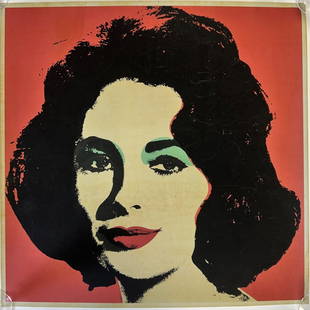 Andy Warhol. Lithograph. Liz: Unsigned 22.5"H x 22.75"W