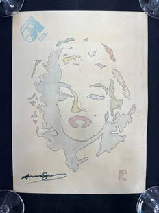 Andy Warhol Artist Proof. Marilyn: Studio 54 stamp upper left. Signed Lower right and with the stamp of the estate lower right. Back stamp reads Archive 17 12 1/2"h x 9 1/4"W