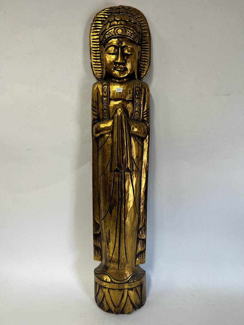 Gilded Buddha Figure. (1 of 2)